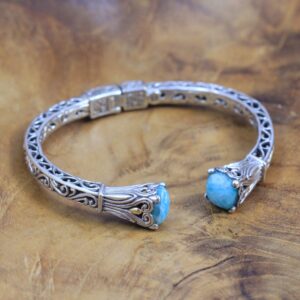 Amazonite Bracelet Bali Silver