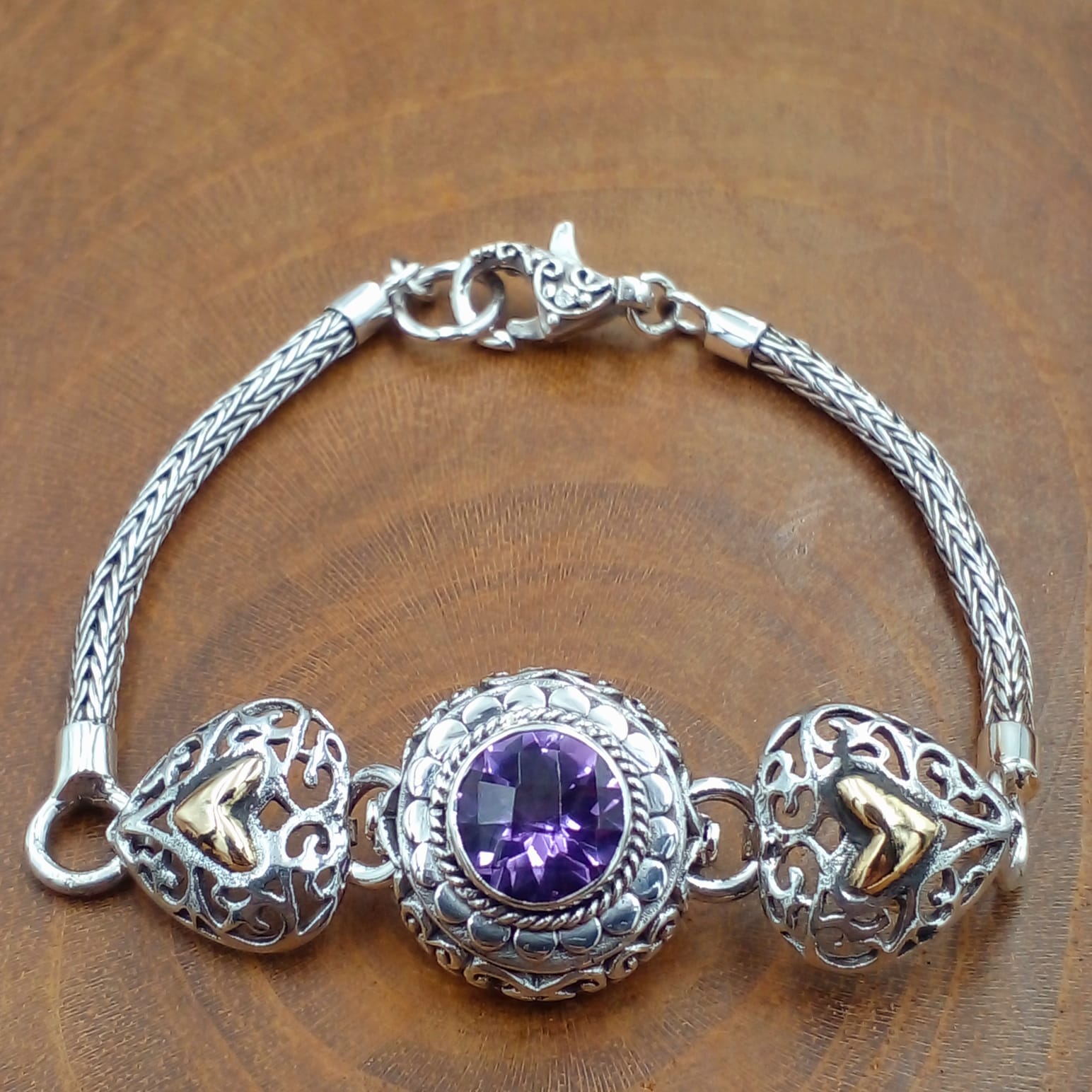 Minimalist Bali Gemstone Bracelet B553GAMW337 - Image 1