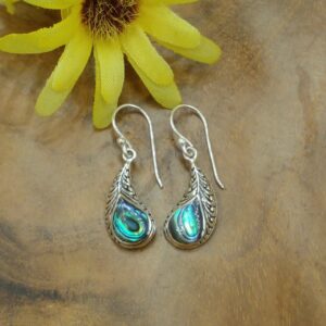 Bali-inspired shell earrings E1728ABLW95 - Image 1