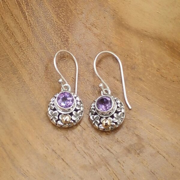 Handmade Bali Gem Earrings E1776BTZW140