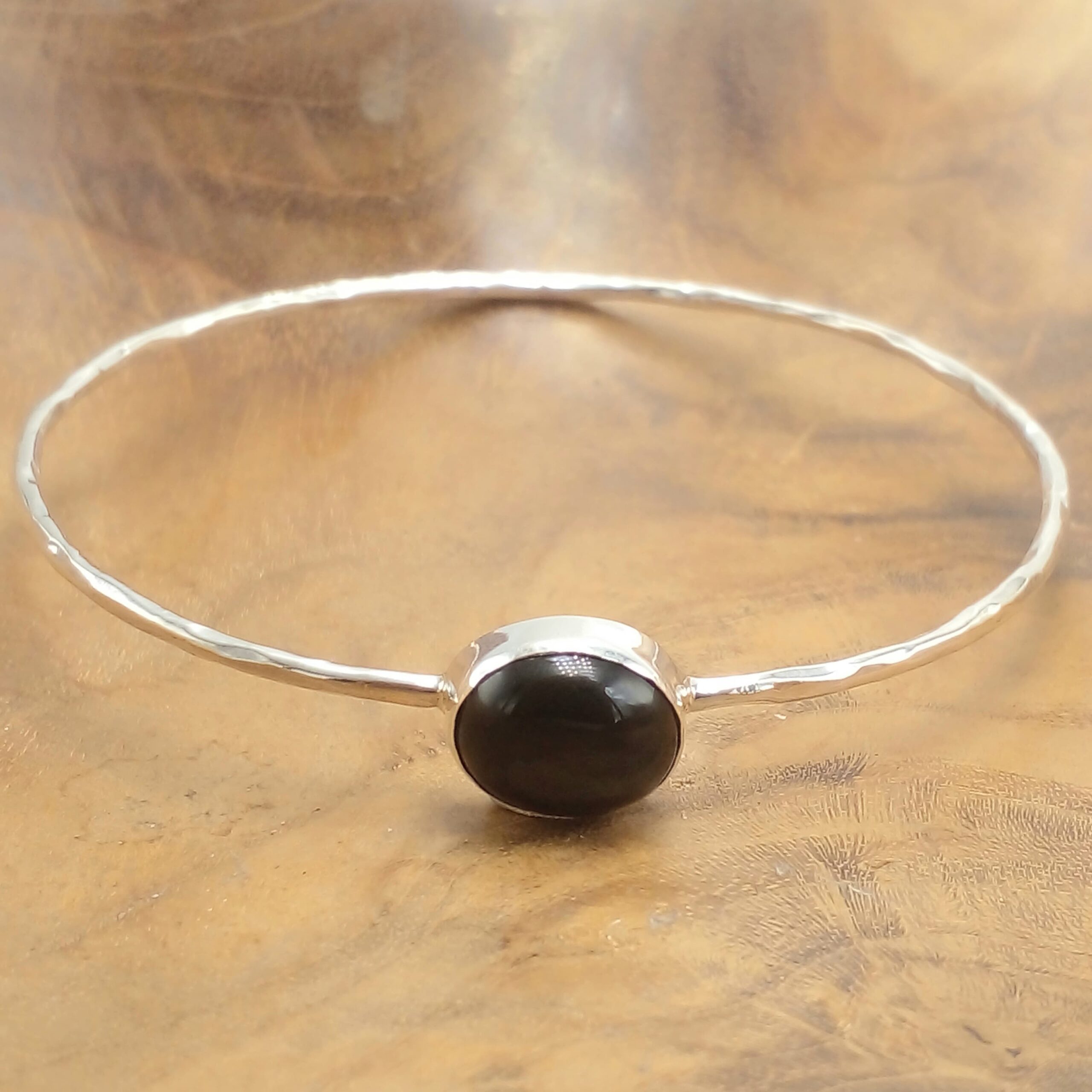 Elegant Bali Sterling Silver Gemstone Bracelet B680BLXW429 - Image 1