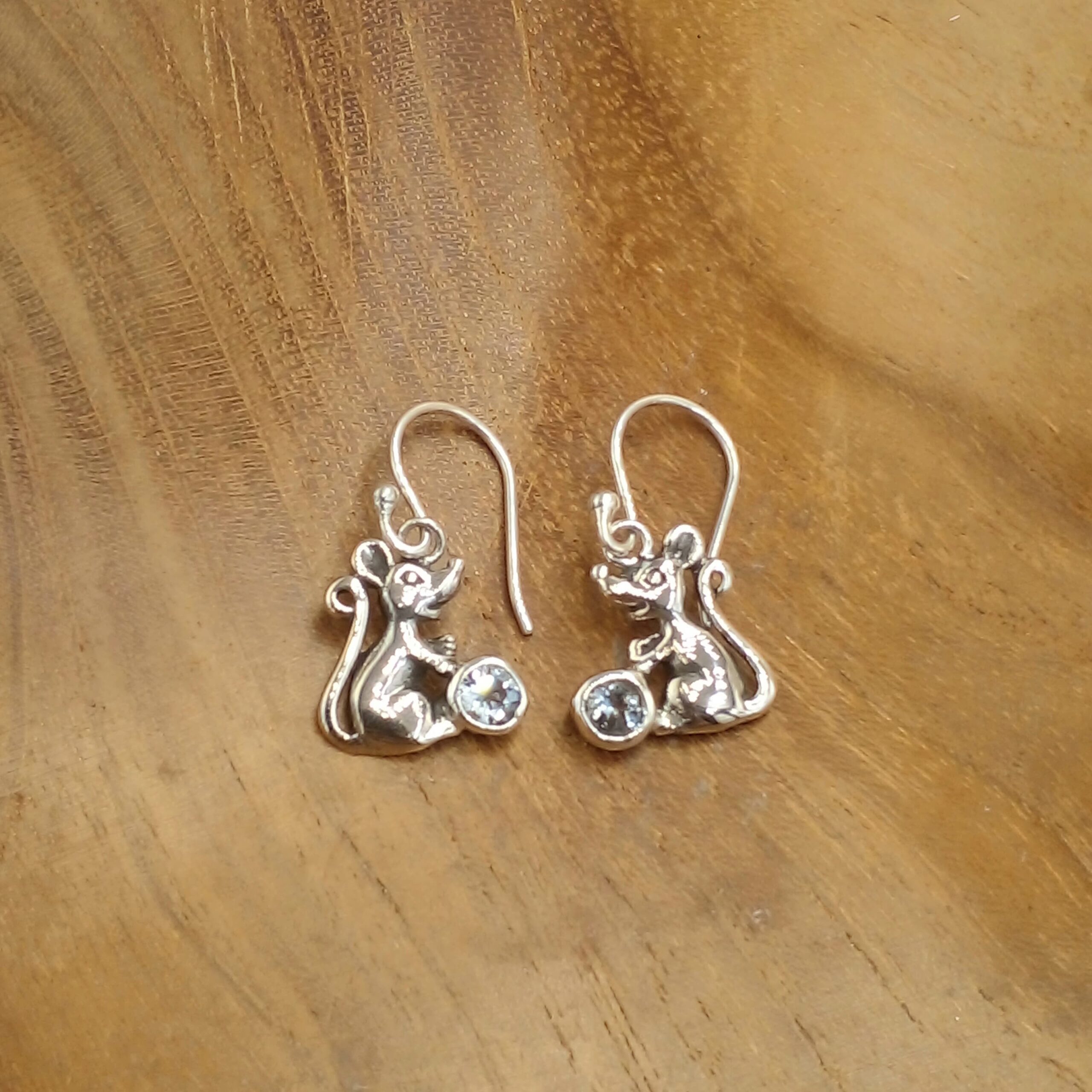 Gemstone Rat Silver Earrings 1777AMYW160 - Image 3