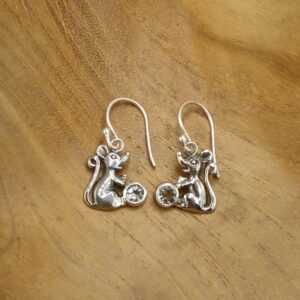 Gemstone Rat Silver Earrings 1777AMYW160 - Image 2