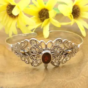 Bali Butterfly Silver Cuff Bracelet B657GRTW540