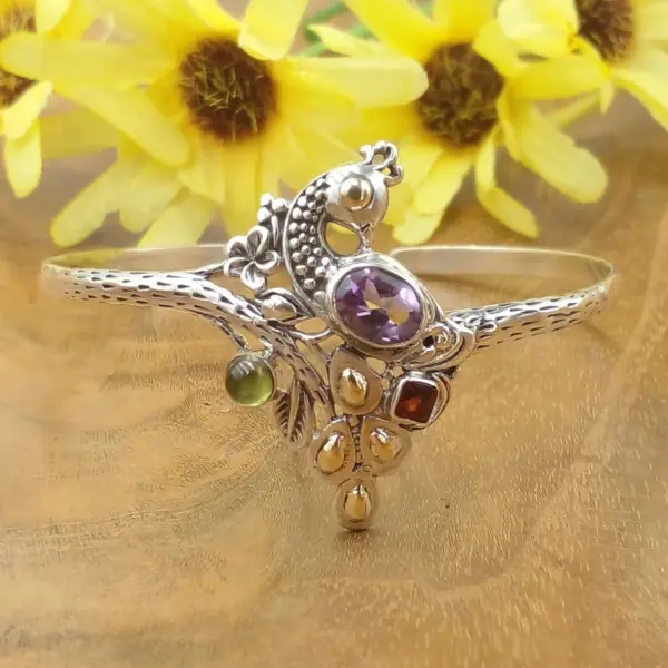 Balinese Silver Cuff Bracelet B664D-W655