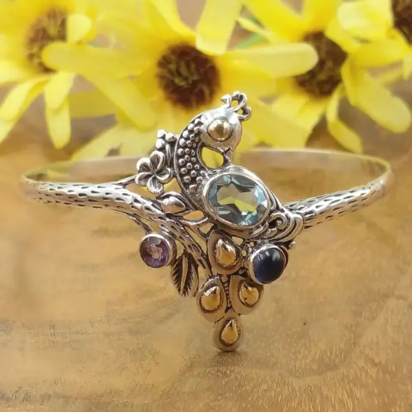 Balinese Silver Cuff Bracelet B664D-W655