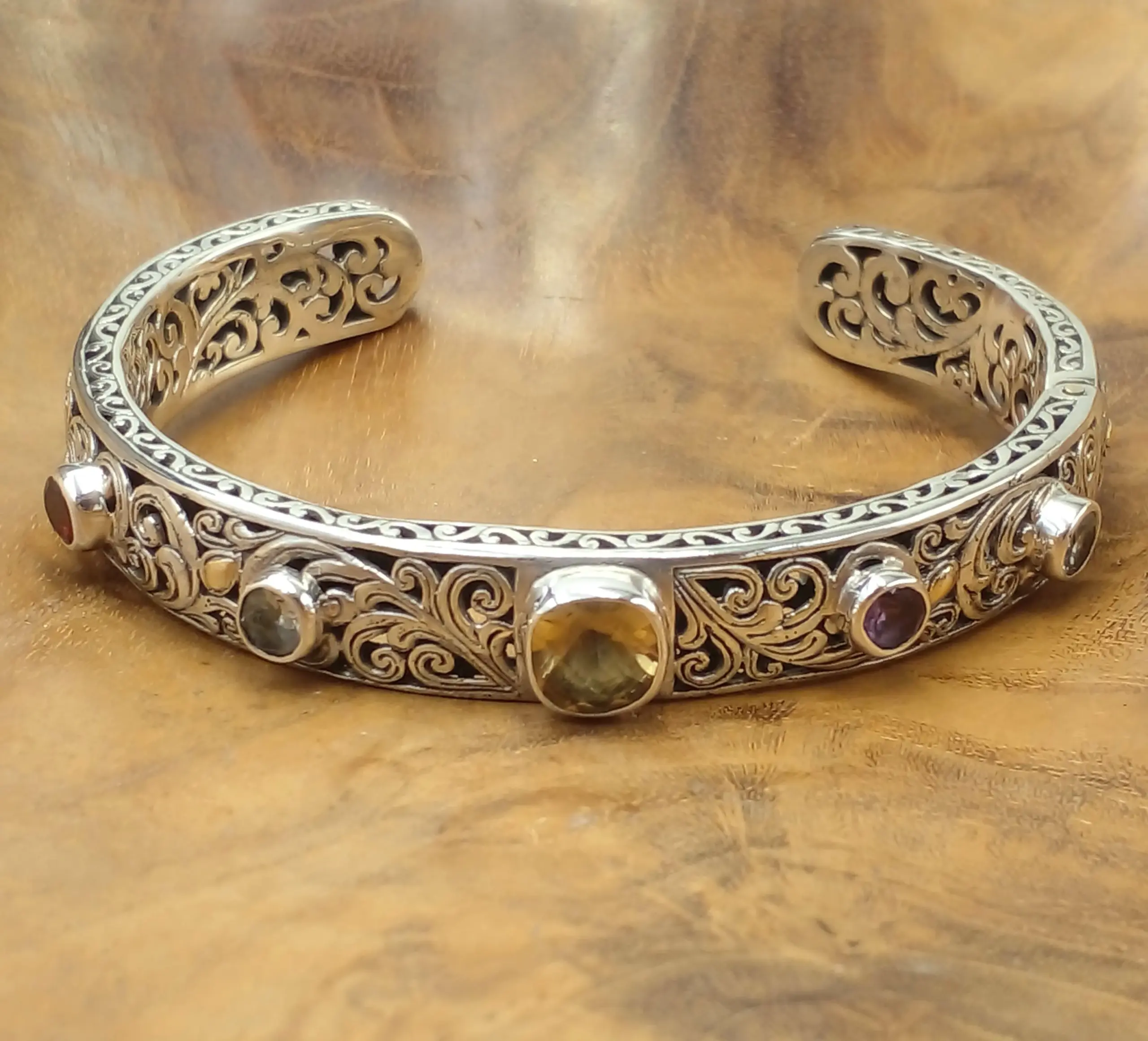 Cuff Bun Bracelet With Gems B675CTRW2031 - Image 1