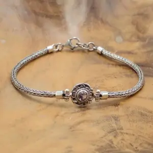 Women's Silver Round Chain Bracelet B701AMYW415 - Image 1