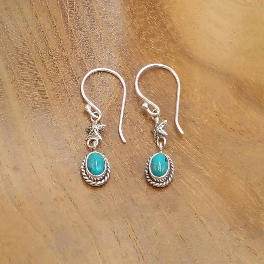 Starfish Earrings With Gems E1800CTRW140 - Image 4