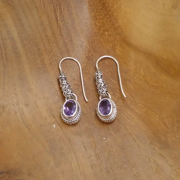 Silver Earrings With Gems E1810AMYW303