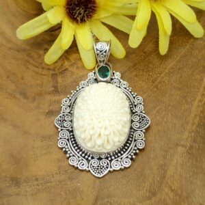 Balinese Carved Silver Pendant P815AMYW498 - Image 3