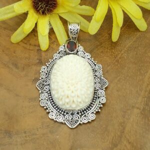 Balinese Carved Silver Pendant P815AMYW498 - Image 2