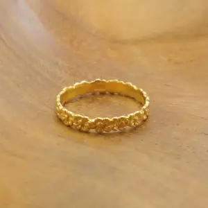 Floral Silver Ring R688W115 - Image 2