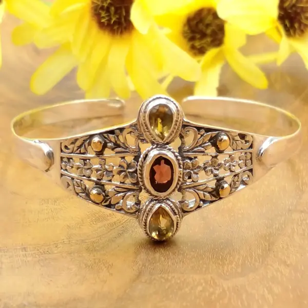Balinese Silver Cuff Bracelet B654GCT-W674