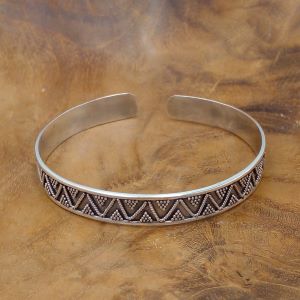 925 Sterling Silver Cuff Bracelet B549W508