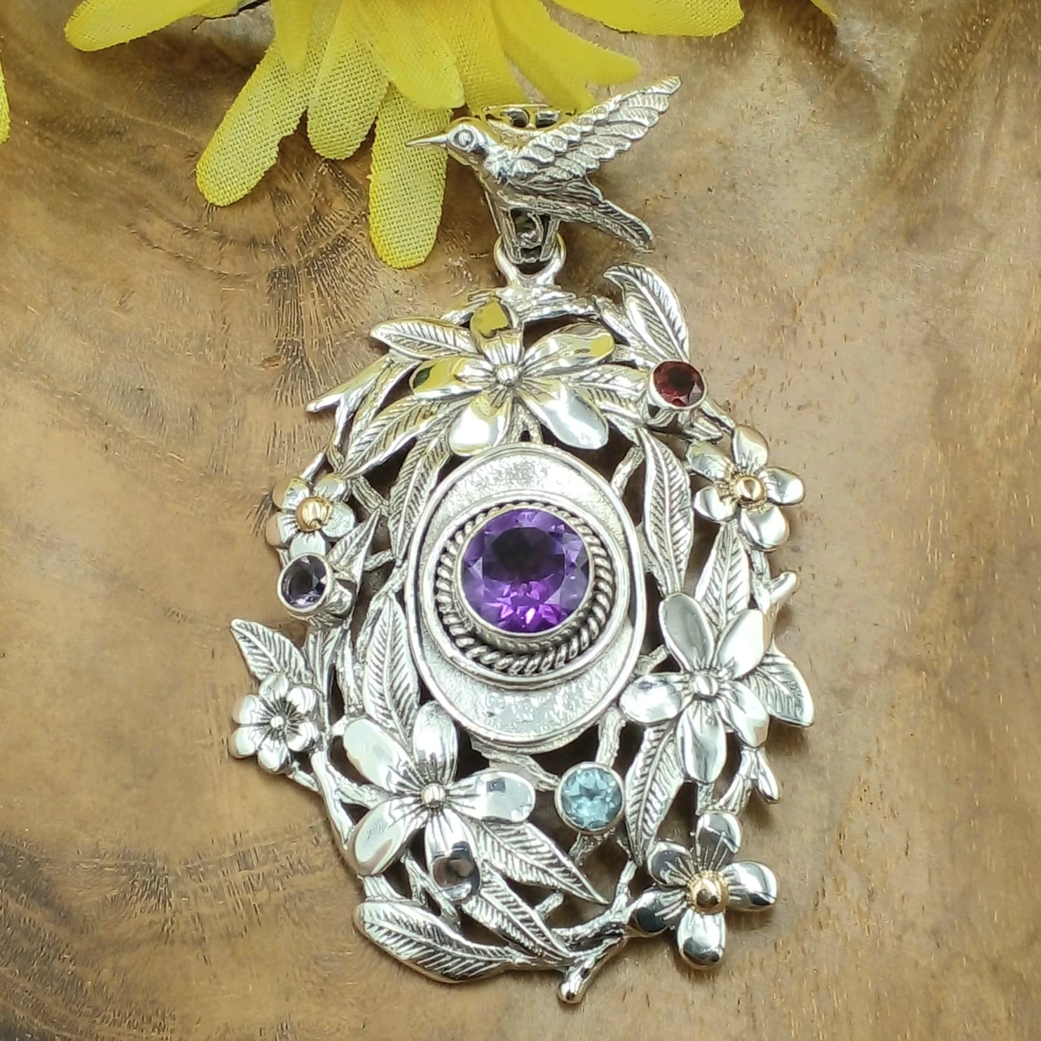 Silver Pendant With Gems P860AMYW886